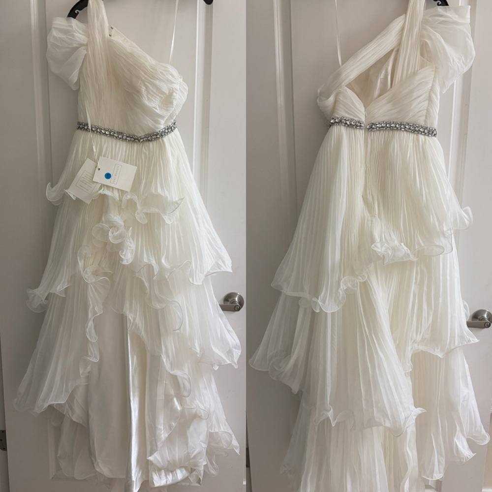 MAC DUGGAL TIERED RUFFLE DRESS - Picture 3 of 9